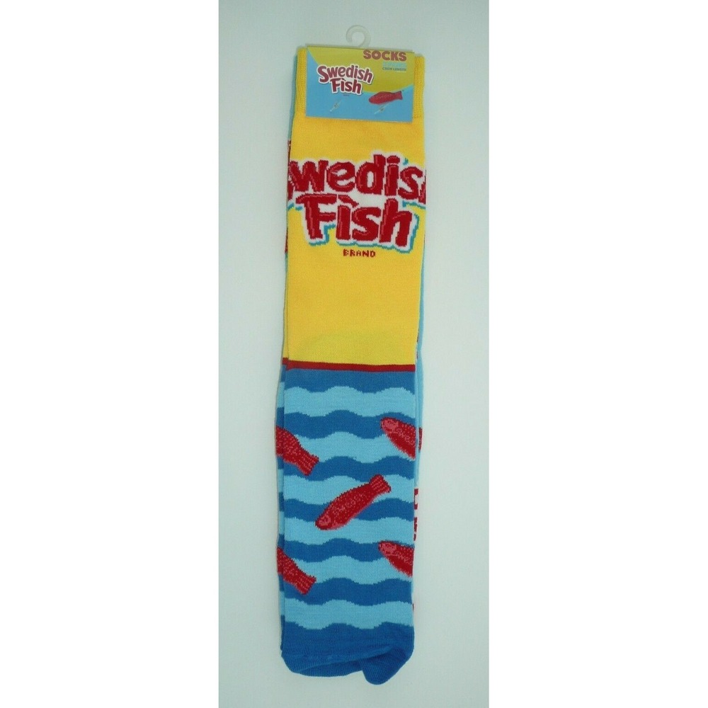 Swedish Fish Candy Crew Socks Size 2-Pairs Multicolor Polyester Spandex Gift